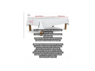 Premium Keten Siyah (DÜZ) Masa Örtüsü