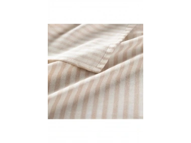 Keten Bej (DÜZ) Çizgili Masa Örtüsü