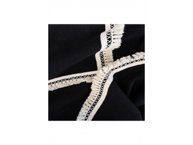 Premium Keten Siyah Pasalı Koltuk Örtüsü (170 X 220)