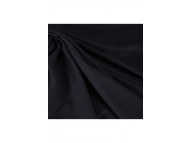 Siyah Keten Firfirli Masa Örtüsü