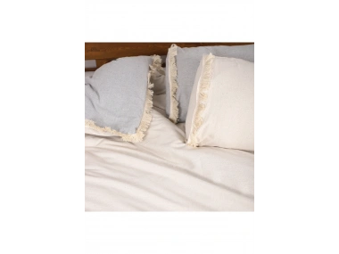 Gri Krem Çift Taraflı Çift Kişilik Nevresim Seti