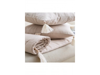 Bej Keten Evcil Hayvan Dostu Keten Koltuk Pedi /Şiltesi (80x180)