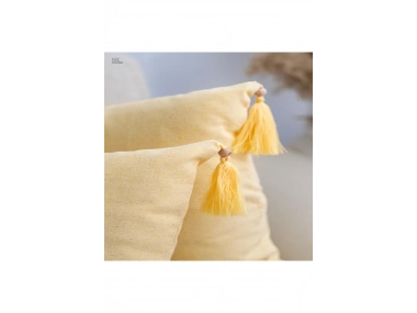 Sarı Piremium Keten Evcil Hayvan Dostu Keten Koltuk Pedi / Şilte [Kırlentli] (80X180)