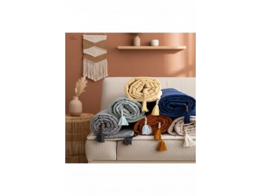 Antrasit Piremium Keten Evcil Hayvan Dostu Keten Koltuk Pedi / Şilte [Kırlentli]