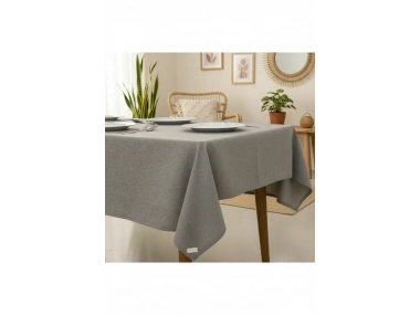 Gri Antrasit Pamuk Keten Masa Örtüsü