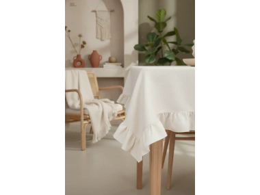 Ham Keten FIRFIRLI Masa Örtüsü