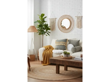 Gri Antrasit Jütlü Püskllü Kırlent Kırlent Kılıfı (43 x 43 )