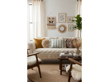 Premium Keten Gri Kalın Çizgili Fırfırlı KIrlent Kırlent Kılıfı (43 x 43 )