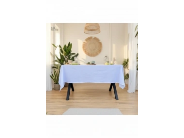 Premium Keten Beyaz (DÜZ) Masa Örtüsü
