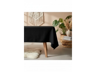 Premium Keten Siyah (DÜZ) Masa Örtüsü