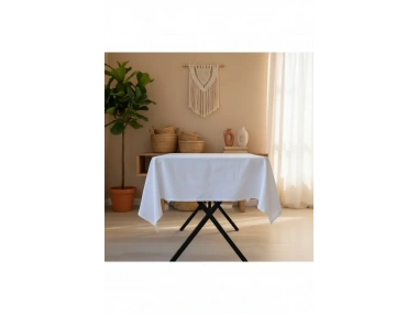 Premium Keten Beyaz (DÜZ) Masa Örtüsü