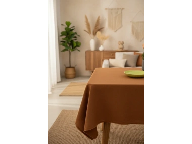 Premium Keten Tarçın (DÜZ) Masa Örtüsü