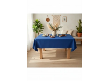 Premium Keten Lacivert (DÜZ) Masa Örtüsü