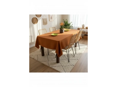 Premium Keten Tarçın (DÜZ) Masa Örtüsü