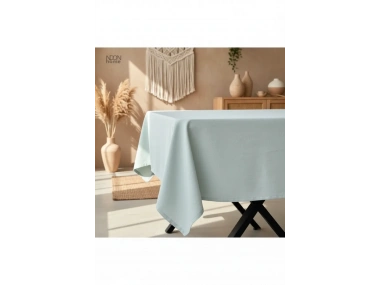 Premium Adaçayı Yeşili Keten (DÜZ) Masa Örtüsü