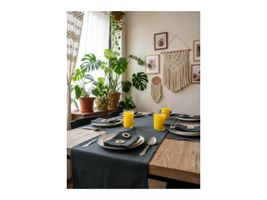 Füme(KoyuGri) Premium Peçete Takımı 6lı (TOKA HEDİYELİ) 40x40