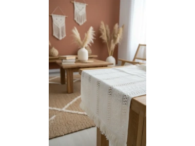 Ham Dantel Örme 2 Lİ Runner Masa Örtüsü 35 x 80