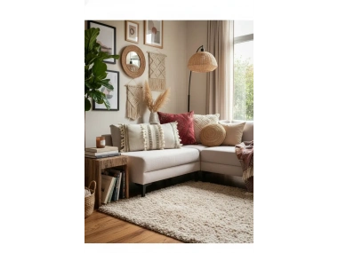 Özel Tasarım Kahverengi Dantelli Krem Kırlent Kırlent Kılıfı [35x55]