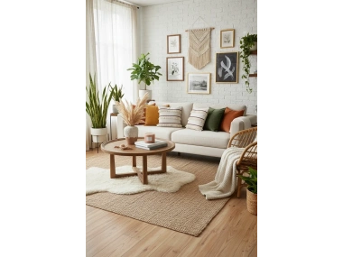 Üç Püsküllü Keten Krem Kırlent Kırlent Kılıfı (35 x 55)