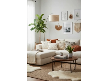 Özel Tasarımkare Çapraz Kokoş Tekli Keten Krem Kırlent Kılıfı 43x43