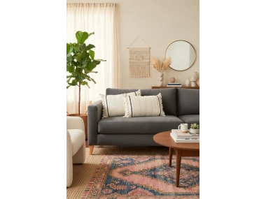 Özel Tasarım Runner Dantelli Keten Krem Kırlent Kılıfı 35x55