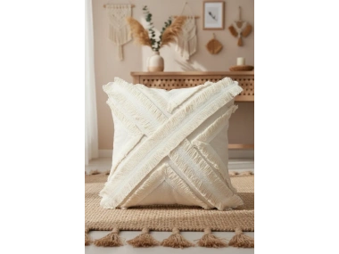 Özel Tasarım Kokoş Tekli Keten Kırlent Kırlentkılıfı43*43