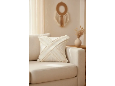 Özel Tasarım Kokoş Tekli Keten Kırlent Kırlentkılıfı43*43