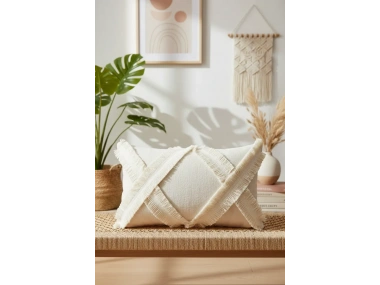 Özel Tasarım Kokoş Tekli Keten Kırlent Kırlent Kılıfı( 35*55)