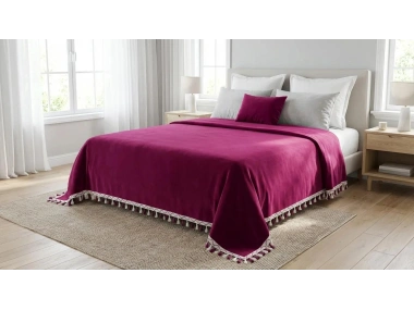 Tek Kişilik Yatak Örtüsü 160 x 230 cm - Bordo