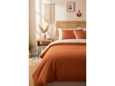 Ham Tarçın Çift Taraflı Battal Boy Nevresim Seti