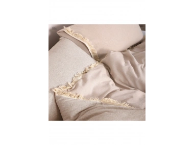 Ham Bej Çift Taraflı Battal Boy Nevresim Seti