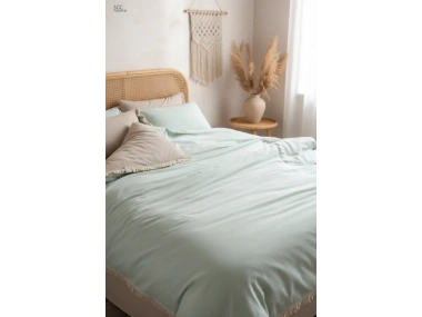 Ham Adaçayı Çift Taraflı Çift Kişilik Nevresim Seti