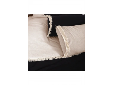 Ham Siyah Çift Taraflı Tek Kişilik Nevresim Seti