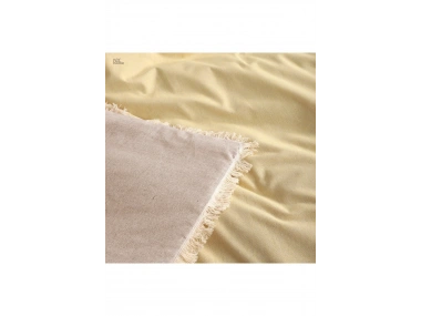 Ham Sarı Çift Taraflı Tek Kişilik Nevresim Seti