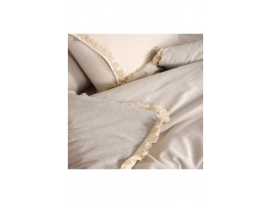 Ham Krem Çift Taraflı Tek Kişilik Nevresim Seti