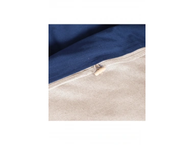 Ham Lacivert Çift Taraflı Tek Kişilik Nevresim Seti