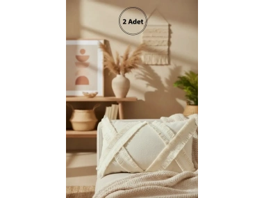 Özel Tasarım Kokoş Keten Kırlent 2 Adet Kırlent Kılıfı ( 35*55)