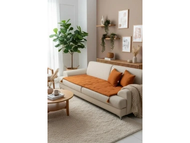 Keten Koltuk Pedi / Koltuk Şiltesi – Evcil Hayvan Dostu, Makinede Yıkanabilir, Ölçü Seçenekli