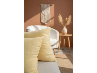 Sarı Piremium Keten Evcil Hayvan Dostu Keten Koltuk Pedi / Şilte [Kırlentli] (80X180)