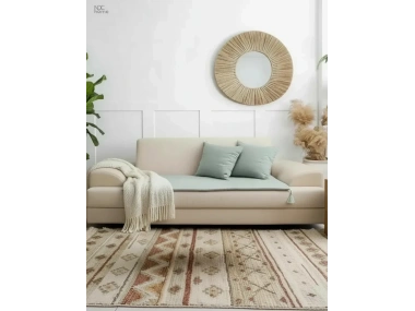 Yeşil Premium Keten Evcil Hayvan Dostu Keten Koltuk Pedi / Şilte [Kırlentli] (80X180)