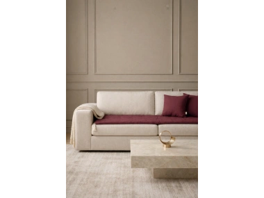 Luxury Keten Koltuk Pedi / Şiltesi [Kırlentli] - Bordo