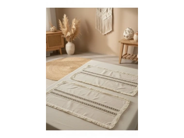 Ham Keten Krem 2li Vintage Runner (40 x 80)