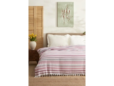 Montre Çift Kişilik Peştemal Pike Fuşya 180x220 cm