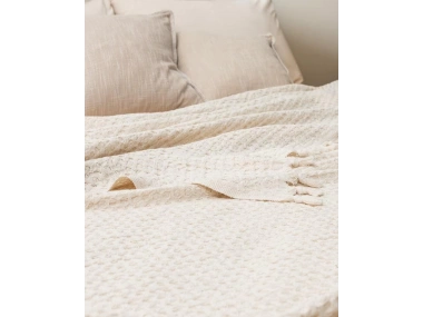 Mulette Tek Kişilik Yatak Örtüsü - Beyaz 160x230 cm