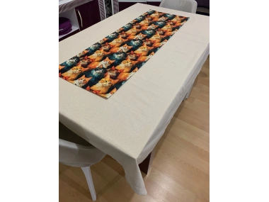 Pati Koleksiyonu, Yüksek Kaliteli Dijital Baskılı Runner, Dayanıklı, Modern Tasarım 35x120 cm