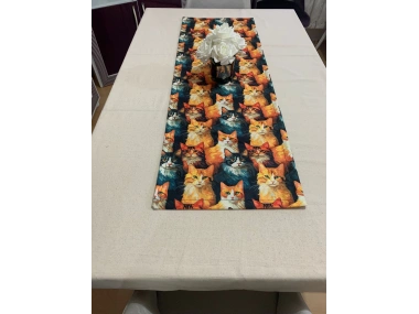 Pati Koleksiyonu, Yüksek Kaliteli Dijital Baskılı Runner, Dayanıklı, Modern Tasarım 35x120 cm