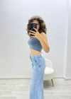 Buz Mavisi Günlük Denim Pantolon
