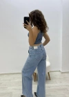 Buz Mavisi Günlük Denim Pantolon