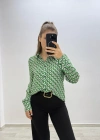 Desenli Yeşil Gömlek
