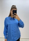 Günlük Basic Mavi Gömlek